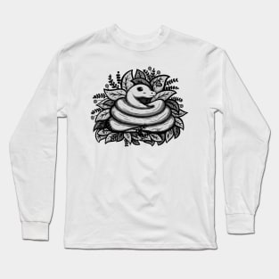 Cute Greyscale Snake Long Sleeve T-Shirt